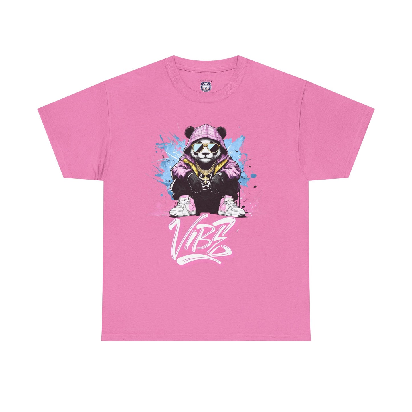 Luna Panda Graphic Tee, Unisex Heavy Cotton Tee, Streetwear Style, Cool Casual Wear, Gift for Animal Lovers, Hip Hop Fashion