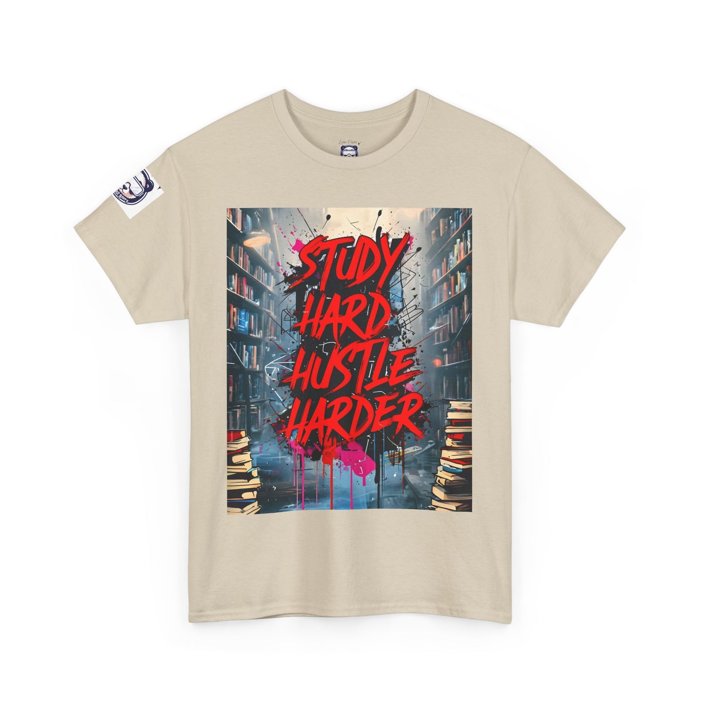 Study Hard Hustle Harder Unisex Heavy Cotton Tee