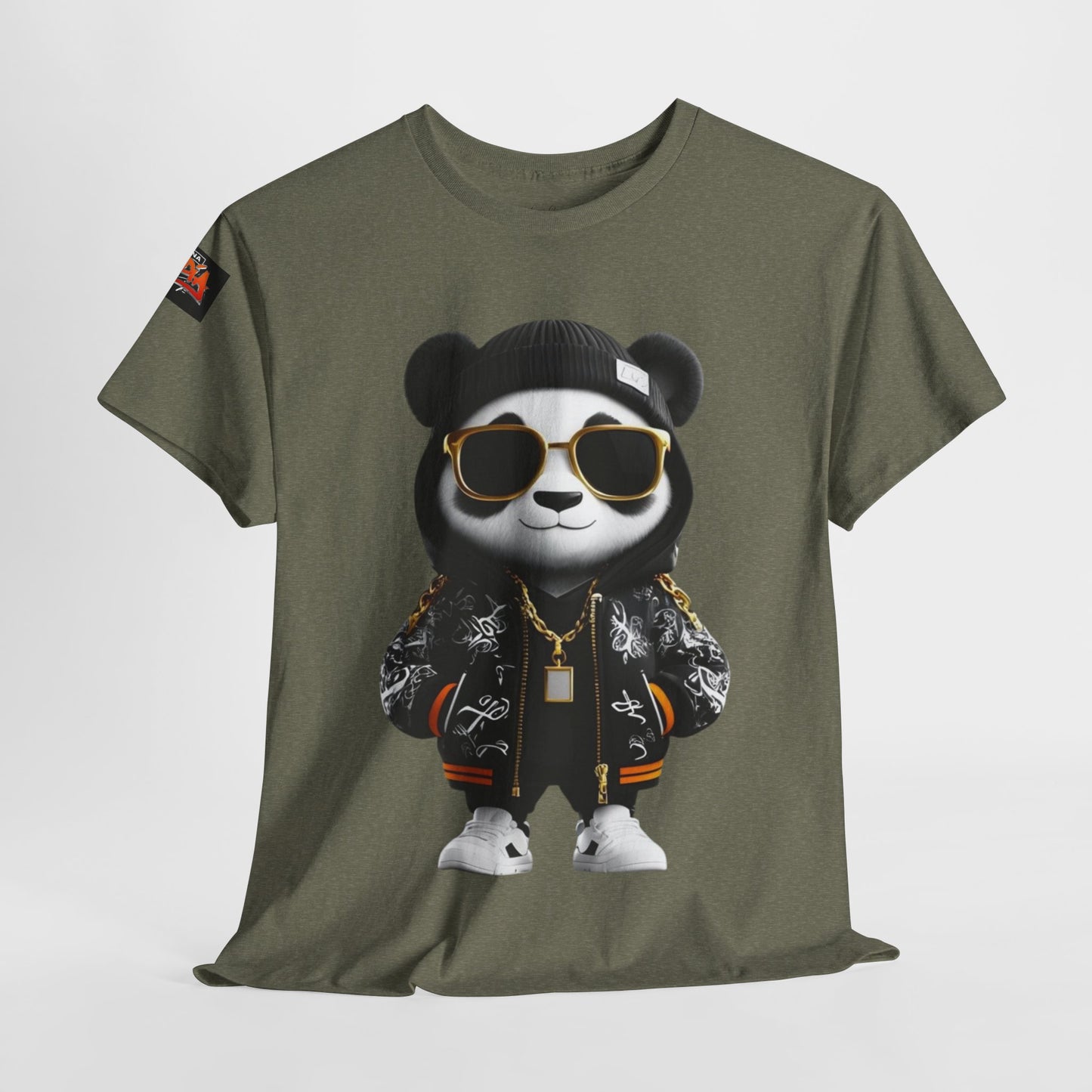 Luna Copia Panda Tee, Hustle Hard Motivation T-Shirt, Unisex Cotton Shirt, Lunar Bear Illustration, Graphic Panda Top