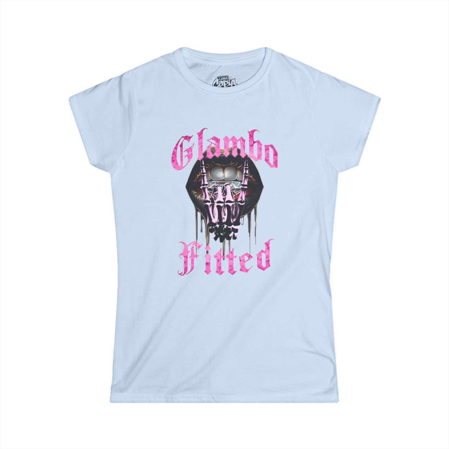 Glambo Fitted Womens Softstyle Tee - Cool Graphic T-Shirt for Casual Wear