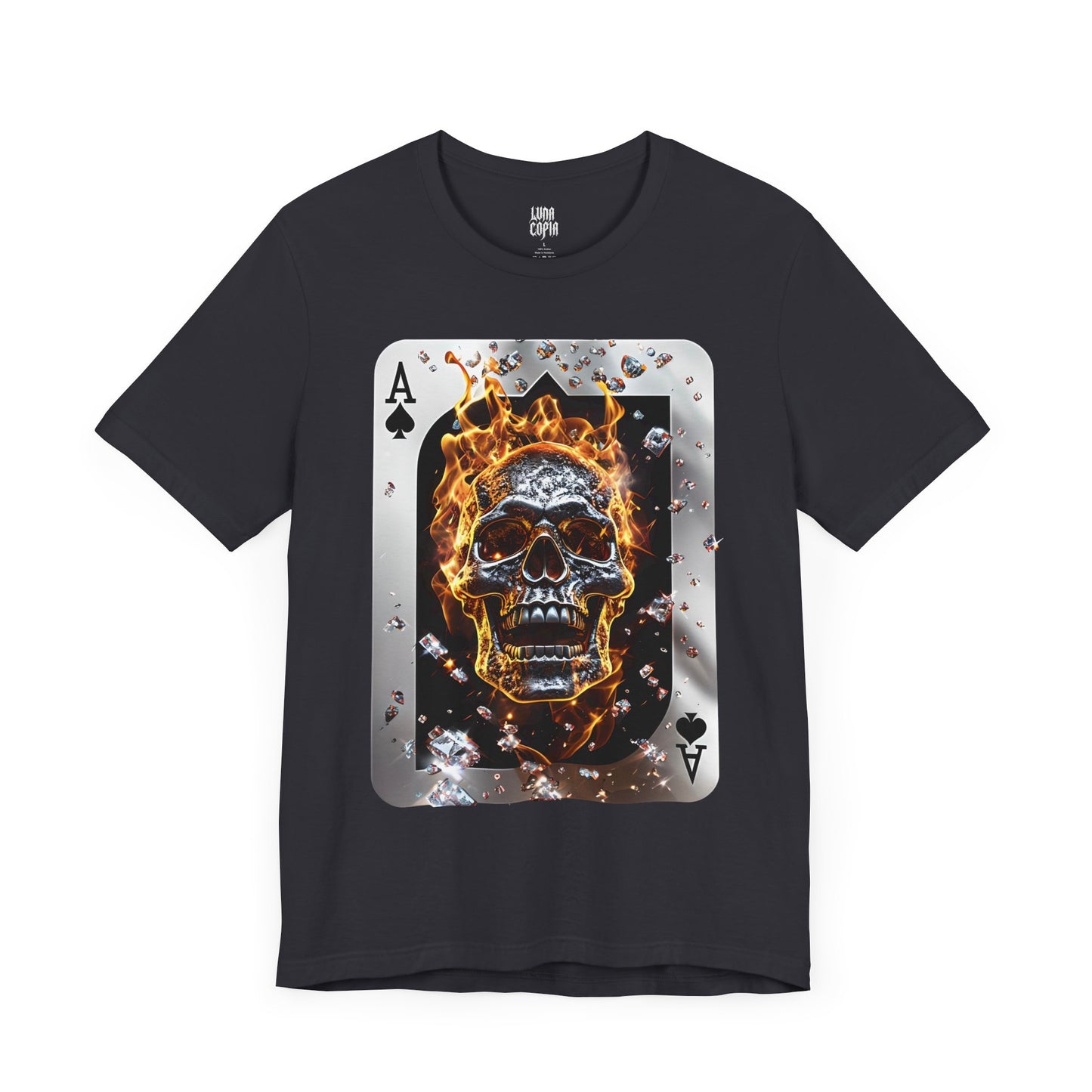 Flaming Skull Unisex Tee - Edgy Graphic Short Sleeve T-Shirt