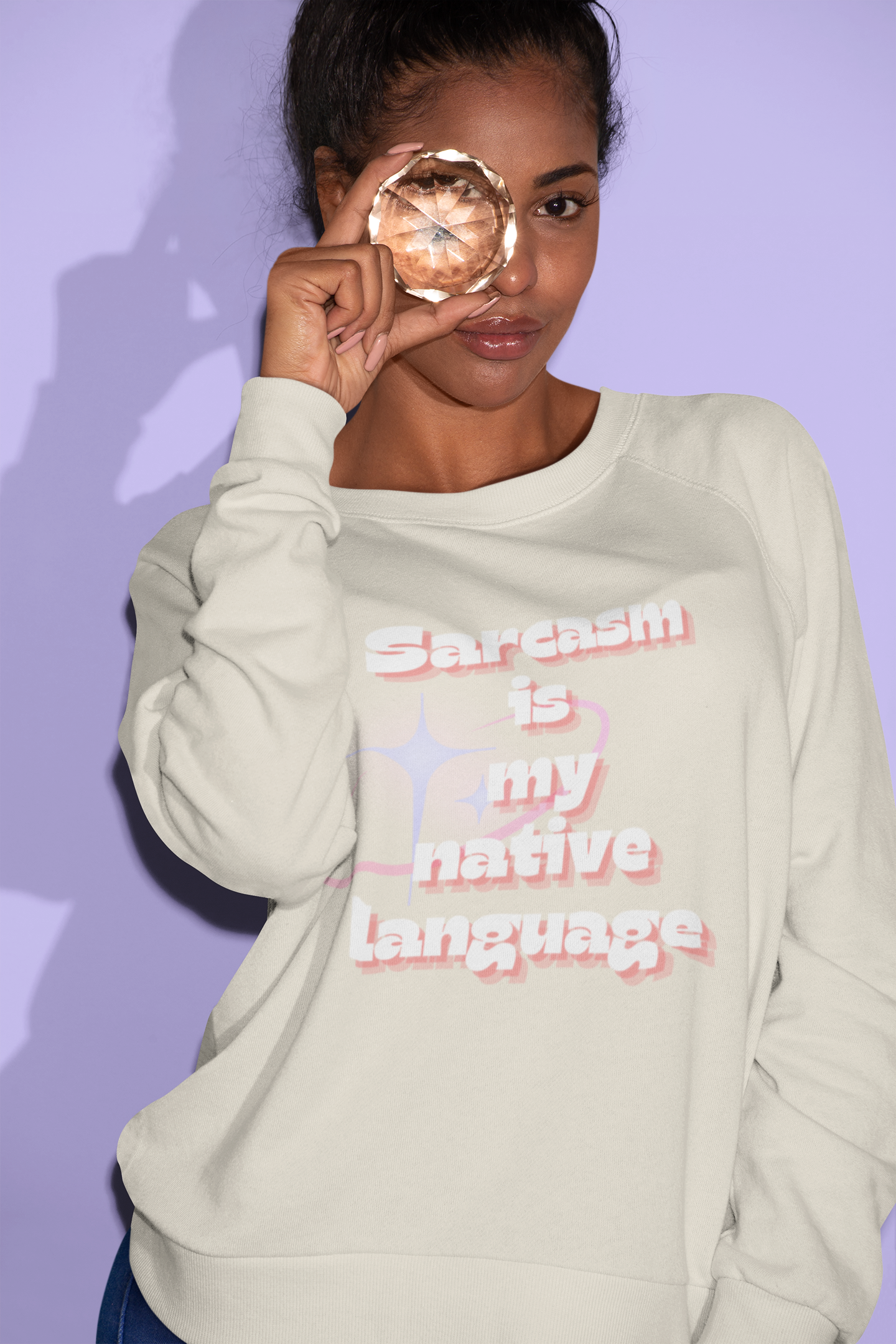 Sarcasm Is My Native Language Unisex Heavy Blend™ Crewneck Sweatshirt