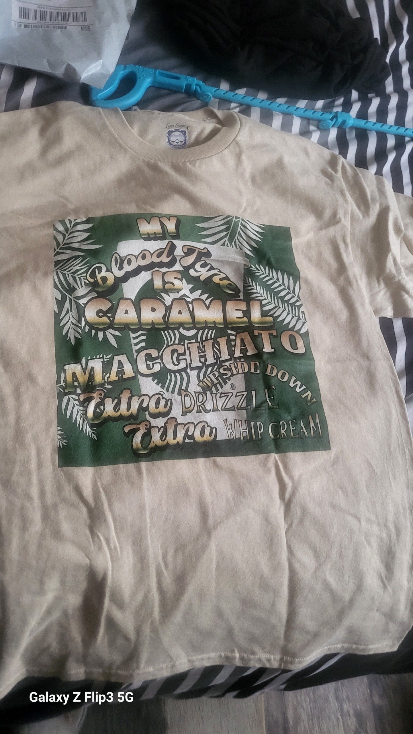 Coffee Lover Tee - Caramel Macchiato Design